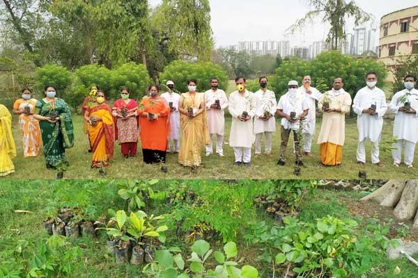Guru Purnima Celebration & Huge Plantation [200 Plants] held at the MVM, MAHARISHI NAGAR, NOIDA.